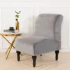 Armless Chair Slipcover Stretch Samt Elasthan Stuhlbezüge  Produktbild-Vorschau 3