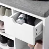 CALICOSY - Banc de rangement chaussures blanc 10 niches 1 Voir les images du produit 5