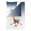 Estella Mako-Satin Bettwäsche 135x200 City Lama Sterne blau Produktbild-Vorschau 2