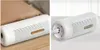 Two images of a white cylindrical dehumidifier. Voir les images du produit