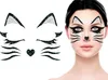 Katze Fledermaus Gesicht Aufkleber Schminke Glitter Produktbild-Vorschau 2