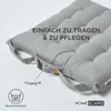HOMESCAPES 6er Set Stuhlkissen 40x40 cm grau – Sitzkissen Produktbild-Vorschau 6