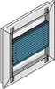 An illustration showing how to mount pleats without drilling into a window frame. Produktbild-Vorschau
