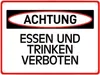 Essen und Trinken verboten Warn- und Hinweisschild im Produktbild-Vorschau 1