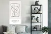 MuchoWow® Poster Kunst - Linienkunst - Abstrakt 60x120 cm - Produktbild-Vorschau 4