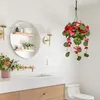 Umělá závěsná pelargonie 70 cm se závěsným košem středně Náhled obrázku produktu 5