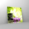 Bilder auf glas - Spa bambus blume wasser - 40x40cm - Produktbild-Vorschau 4