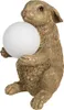 A gold-colored rabbit figurine holding a white orb, likely a lamp. Náhled obrázku produktu