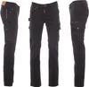 Three views of black cargo pants. Produktbild-Vorschau