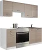 A modern kitchen unit with upper cabinets, a stove, and a sink. Náhľad obrázku produktu