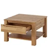 Couchtisch Eiche Massivholz 70x70 cm mit Schublade Produktbild-Vorschau 2