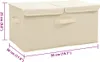 vidaXL Úložné boxy 2 ks látka 50x30x25 cm krémová Náhľad obrázku produktu 7