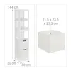 Relaxdays Badezimmerschrank, Landhausstil, HBT: 144 x 30 x Produktbild-Vorschau 4
