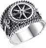 MATERIA Breiter Herrenring Nautischer Stern - 925 Silber Produktbild-Vorschau 1