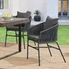 Zahradní židle Rope 51511, 2 ks, šedá, včetně sedáků a Náhled obrázku produktu 5