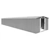 vidaXL Capanno da giardino Grigio 257x779x181 cm Acciaio Anteprima dell’immagine prodotto 16