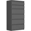 Kommode - Anthrazit - 70 x 40 x 128 cm - Modern R-6 Produktbild-Vorschau 1