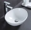 Owalna ceramiczna umywalka z przelewem owalna biała do Podgląd zdjęcia produktu 2