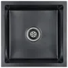 vidaXL Lavello da cucina a mano in acciaio inox nero Anteprima dell’immagine prodotto 1