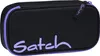 A black pencil case with purple trim and lettering. Podgląd zdjęcia produktu