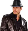 Mafia Trilby Rocker Kopfbedeckung Kunstleder Produktbild-Vorschau 2