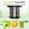 AMZCHEF Entsafter Slow Juicer mit 126MM Breite und Größere Produktbild-Vorschau 4