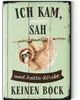 LANOLU Kühlschrankmagnete lustig- Faultier, sah, kam, bock  Produktbild-Vorschau 1