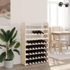 vidaXL Stojak na wino z górną półką 72,5x25x111,5 cm lite Podgląd zdjęcia produktu 3