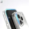 Close-up of two clear phone cases, one slightly behind the other, showing the camera lenses and edges. Podgląd zdjęcia produktu