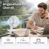 Stolný ventilátor s osciláciou 90° – Tichý ventilátor s 3 Náhľad obrázku produktu 7