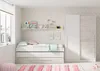 Dmora Guardaroba 2 Ante Aristode 50x200h cm Bianco Bianco Anteprima dell’immagine prodotto 4