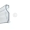 A close-up of a clear plastic refrigerator drawer flap. Produktbild-Vorschau
