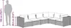 6-tlg. Garten-Lounge-Set mit Kissen Poly Rattan Grau Produktbild-Vorschau 9