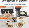 A collage showing the steps to make bubble waffles, from cooking to serving. Produktbild-Vorschau