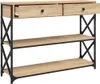 A console table with two shelves and two drawers, shown against a white background. Náhled obrázku produktu