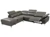 Relaxsofa Ecksofa Leder elektrisch - Ecke Links - Anthrazit Produktbild-Vorschau 3