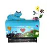 Briefkasten Katze Design Blau – Handbemalt Blech Produktbild-Vorschau 5