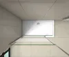 A top-down view of a modern shower enclosure with a white shower tray and glass panels. Produktbild-Vorschau