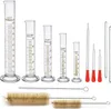 Sada odměrných válců ze skla, 13 kusů, 5ML 10ML 25ML 50ML Náhled obrázku produktu 1