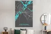 MuchoWow® Poster Blau - Deutschland - Karte - Stadtplan - Produktbild-Vorschau 4