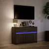 vidaXL TV-Schrank mit LED-Beleuchtung Braun Eichen-Optik Produktbild-Vorschau 5