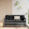 vidaXL Garten-Ecksofas 2 Stk. Grau Massivholz Kiefer Produktbild-Vorschau 2