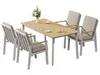 MEXO Gartenlounge-Set Aluminium Garten Essgruppe für 4 Produktbild-Vorschau 2