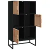 vidaXL Highboard Black 70x35x125 cm výrobek z odvozeného Náhled obrázku produktu 4