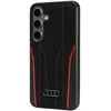 A black phone case with red accents and the Audi logo. Produktbild-Vorschau
