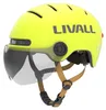 Livall L23 Gelber Fahrradhelm mit Schutzvisier, LED/SOS Produktbild-Vorschau 2