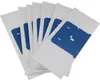 A stack of white cleaning cloths with blue accents, likely for a robot vacuum. Voir les images du produit