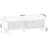 Holz Stauraumschrank mit Lamellentueren 140x35x45 cm Produktbild-Vorschau 5
