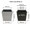 Lamela Blumentopf | Juka | Mit Einsatz | Weiß | 40 cm Produktbild-Vorschau 3