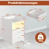 Nocna szafka Peviasot na 4 kółkach, z oświetleniem RGB, Podgląd zdjęcia produktu 2
